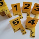 Tatort-Nummernsatz mit Skala und Fadenkreuz