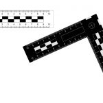 Tatort-Winkel-Lineal, doppelseitig, verschiedene Schenkellängen