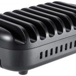 ORICO - Multi USB Ladestation 120 W mit 10 Anschlüsse, 5V/2.4A Dockingstation mit Schalter für Restaurants, Flughäfen, Hotels und Familien mit mehrere Geräte, schwarz