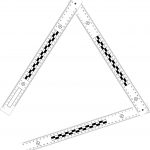 Winkel-Lineale, faltbar, z.T. doppelseitig, verschiedene Schenkellängen