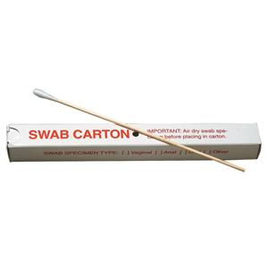 Atmungsaktive und beschriftbare Wattestiel Box,  passend für  unsere 15,24 cm Wattestieltupfer.