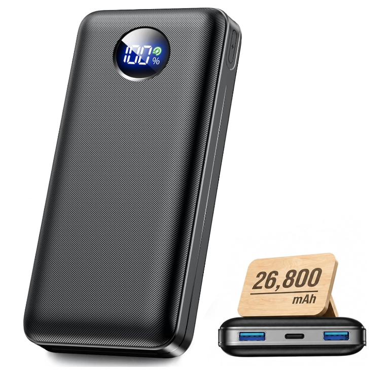 PB 26800 Powerbank , 26800mAh externer Akku mit PowerIQ Technologie, 3 USB Ausgängen, enorme Energiedichte, kompatibel mit iPhone, Samsung, Huawei, iPad und mehr - Image 1